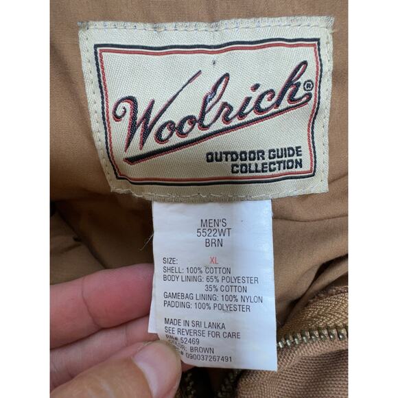 Woolrich Men’s Outdoor Guide Collection Hunting Brown Canvas Vest Sz XL - Picture 3 of 13